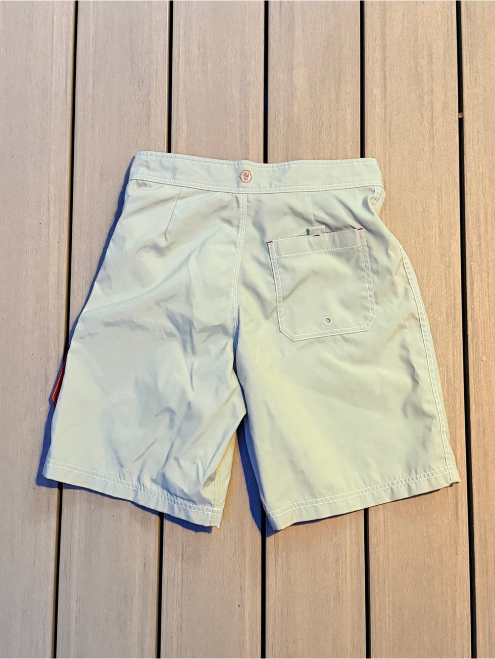 Y2K Stüssy Nylon Board Shorts Khaki 30 - Picture 7 of 8